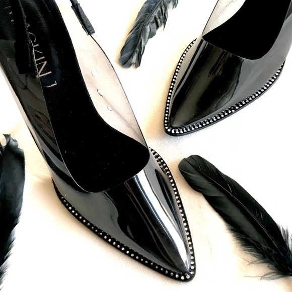 ✨New! Transparent Lucite Slip On Heels - Picture 1 of 8